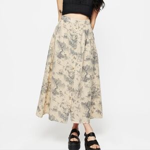 Disturbia Maypole Button Up Midi Maxi Skirt Size 16